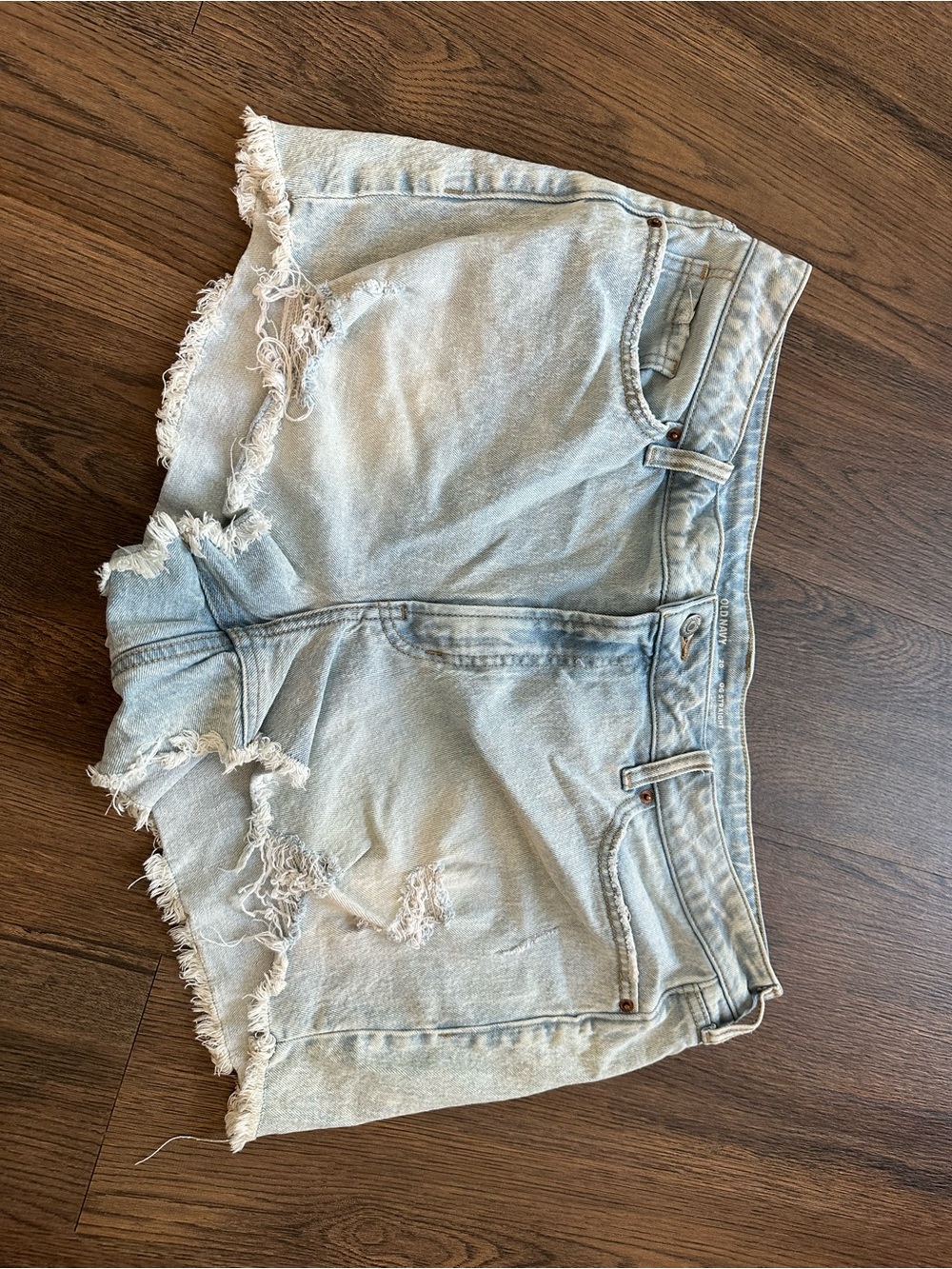 Old Navy Light Blue Distressed Denim Shorts